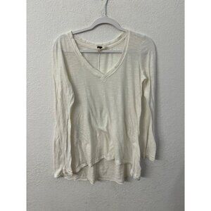 Free People white long sleeve top womens size small